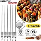 Kebab Skewers Stainless Steel BBQ Skewer Pork Beef Flat Needle Barbecue Tool AU