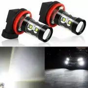 JDM ASTAR 2x H11 High Power 50W 6000K White Fog Light LED Bulbs Replace