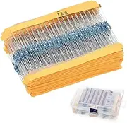 Resistor Kit | 600X Metal Film Resistor Variety Packs | Common Resistors Assorted, Multiple Values, Electrical Resistors Set for Women Men