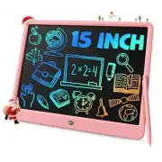 Teen Girl Gifts Ideas, 15inch LCD Writing Tablet for Kids Age 8 15 Inch Pink