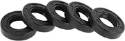 X AUTOHAUX Universal Oil Seal TC Double Lip W Steel Spring Seal Ring Rotary Shaft Seal 16x30x7mm High Pressure NBR Rubber Black 5 Pcs