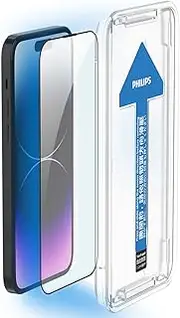 Philips Invisible Screen Protector for iPhone 16 Pro Max with New Anti-reflective Technology, Anti-dust installation and Ultra Strong Impact Technology with Auto Alignment Tool Kit