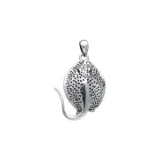 Japanese Electric Ray 925 Sterling Silver Pendant Fine Sea Life Ocean Jewelry