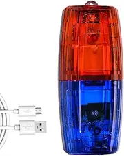 Waterproof LED Clip, Safety Flashing Light, Red Blue Strobe, USB Rechargeable Lamp, Shoulder Warning Light, Red Blue Strobe, Transparent Clip Lamp, Outdoor Visibility Gear, Running Safety Light