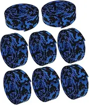 8pcs Bicycle Handlebar Bike Handlebar Grips Camo Handlebar Tape Bike Handlebar Tape Handlebar Wrap Bicycle Repair Tape Handle Wrap Tape Bike Handle Strap Blue Artificial Leather