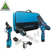 Archer 3pc Kit 4'' Cordless Chainsaw 32mm Pruning Shear Hedge Grass Shear Pruner
