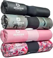 GENESIS SYSTEMS Squat Pad Barbell Pad for Hip Thrusts Squats Lunges Glute Bridge - Foam Pad for Weight Lifting Neck Shoulder Support - Barbell Cushion Hip Thrust Pad for Standard and Olympic Bars