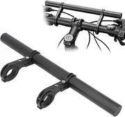 Tnfeeon 30CM Handlebar Extension Bracket, Aluminum Alloy Double Fixation Quick Installation Bike Headlight Mount Bar More Secure with Bracket Mount Bar for Flashlight Phone Holder