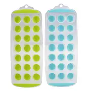 Appetito Easy Release 21-Cube Round Ice Tray 2pc (Blue/Lime)