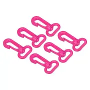 6pcs Plastic Swivel Snap Hook Lobster Clasp Buckle for Webbing Strap Peach