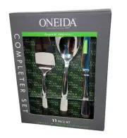 Oneida Utensils Essential 11 Pc Set S/S Serve All 2 Pc Serve Set 8 Steak Knives