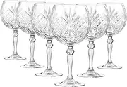 6X 650ml Melodia Gin Glasses - Large Whisky Wine Beer Tonic Water Cocktail Aperol Spritz Drinking Balloon Glass Set - by RCR Crystal