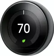 Google - Nest Learning Smart Wifi Thermostat - Stainless Steel