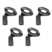 5x 180° Universal Microphone Clips Clamp Holder For Wired / Wireless Mic Stand