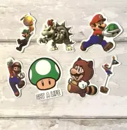 Mario & Luigi Nintendo Mario Kart Videogame Characters Stickers Bundle 7pc NEW