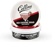 Collins Red Cocktail Sugar | Enhance Daiquiris, Cosmopolitans, Margaritas, Cocktail Drinks, 7oz