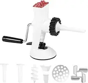 Manual Meat Grinder with Handle, Removable Meat Grinder, Sausage Maker, Clamp-on Hand Grinder, Manual Meat Mincer, Stable Meat Mincer Machine, Household Hand Meat Mincer for Sausage Filling