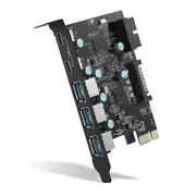 PCI-E x 1 to USB Expansion Card, 3.0 5Gpbs(3 A - 2 C Internal 19-Pin Header)