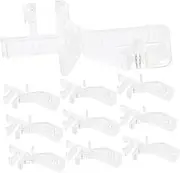 ADOCARN 12pcs Hidden Valance Clips Transparent Clips for Horizontal Blinds Secure Grip Blind Replacement Parts for Various Window Valances Easy to Adjust and Clean