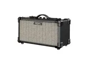 AROMA 15W Portable Guitar Amplifier Multi Distortion Clean Tones Bass Treble Control Bluetooth Built-In Battery Black TM-15-BLK