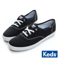 在飛比找momo購物網優惠-【Keds】CHAMPION 品牌經典綁帶休閒鞋-黑(919