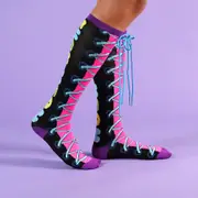 Undakuva F*ck Yeah Black Laced Festival Socks