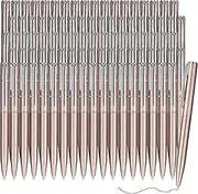 Teling 72 Pcs Small Ballpoint Pen Mini Pens Bulk 4 Inch Short Small Tiny Black Ink Ballpoint Writing Tool for Notebook Pockets Signature Notepads School Office(Rose Gold, Silver,Classic Style)