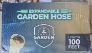 heavy duty expandable garden hose 100ft, green and black