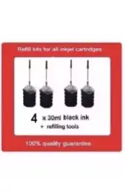 4 x refill kits for HP67XL HP67XXL & HP67 Black ink Cartridges