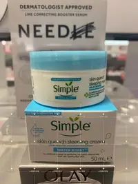 在飛比找Yahoo!奇摩拍賣優惠-NICE正品美妝英國Simple水潤高保濕睡眠面霜晚霜50m