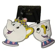 Disney Luggage Tags Beauty And The Beast Mrs. Potts Chip Set 2 New