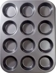 12 Cups Muffin and Cupcake Pan, Nonstick Carbon Steel Muffin Tin and Cupcake