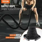 Battle Rope 1.5" 30Ft Gym Workout Strength Training Exercise Fitness Rope