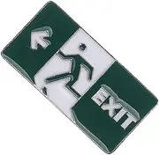 Milisten Exit Glow Dark Brooch Pin for Clothing Unique Jewelry Accessory for Shirts Coats Shawls for Parties and Fashion Versatility