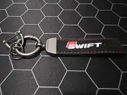 SUZUKI SWIFT CAR BLACK SUEDE KEYCHAIN *