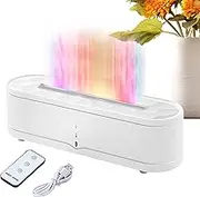 Bedroom Humidifier - 260ml Personal Humidifier with 7 Color Light,3-Gear Timing Flame Scent Diffuser with Remote Control for Bedroom Bedside Travel Dorm