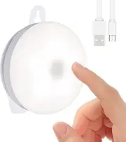 Rechargeable Touch Light RTSU DIY Stick Anywhere Led Night Light Touch Lamp Tap Light (Touch Sensor Switch Stepless Dimmer Last Setting Memory Built-in Battery Powered Warm White Light)