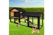 i.Pet Chicken Coop Rabbit Hutch 165cm x 43cm x 86cm Extra Large Run House Cage Wooden Outdoor