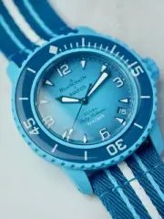 BLANCPAIN x SWATCH SCUBA FIFTY FATHOMS BLUE LAGOON 42.3mm NEW W TAGS PAPERS!