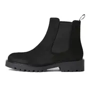 Womens Vagabond Kenova Low Heel Chunky Cow Leather Ankle Boots black UK 5