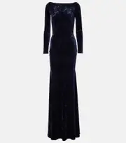 [Alex Perry] Alex Perry Velvet gown AU 16 blue
