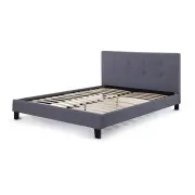 Bed Frame - Positano Collection - Charcoal Grey, Double - Double