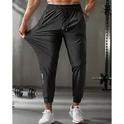 Men's Athletic Pants GYM Pants Running Pants Training Athletic Daily Breathable High Stretch Comfortable Pocket Drawstring Elastic Waist Plain Full Length Spor