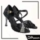 D.Passion x 美佳莉舞鞋 11035(訂製款) 黑緞 2.5吋 拉丁鞋