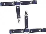[GALPADA] Leg para Accessories List Punk Garters Casual for Heart Garters Studded Pants Blue