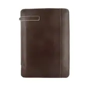 Filofax A4 Holborn Zipped Folio Case Note Personal Organiser w/ Handle Brown