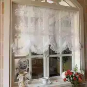 Luxury Embroidered Ruffled Lace Tulle Short Curtain for Kitchen Window Decor