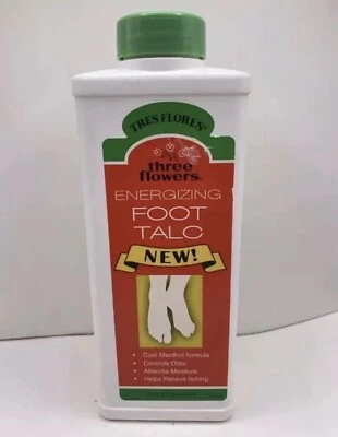 Tres Flores Three Flowers Energizing Foot Talc - 9 oz NEW Discontinued Rare
