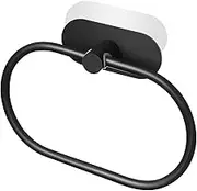 EXQUIMEUBLE Wall Mounted Towel Ring Swivel Towel Holder for Bathroom with Rotation Space Saving Design Finish