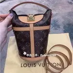 免運 LOUIS VUITTON DUFFLE BAG 原花 LV 薯條包 水桶包M43587